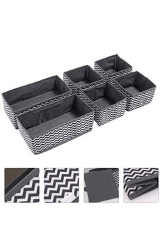 Excefore Foldable Cloth Storage Box, 6 Pcs Closet Dresser Drawer Organizer, Drawer Organizer Clothes, Sundries Storage Box, for Clothes, Socks, Scarves, Ties (Black)  - Image 2
