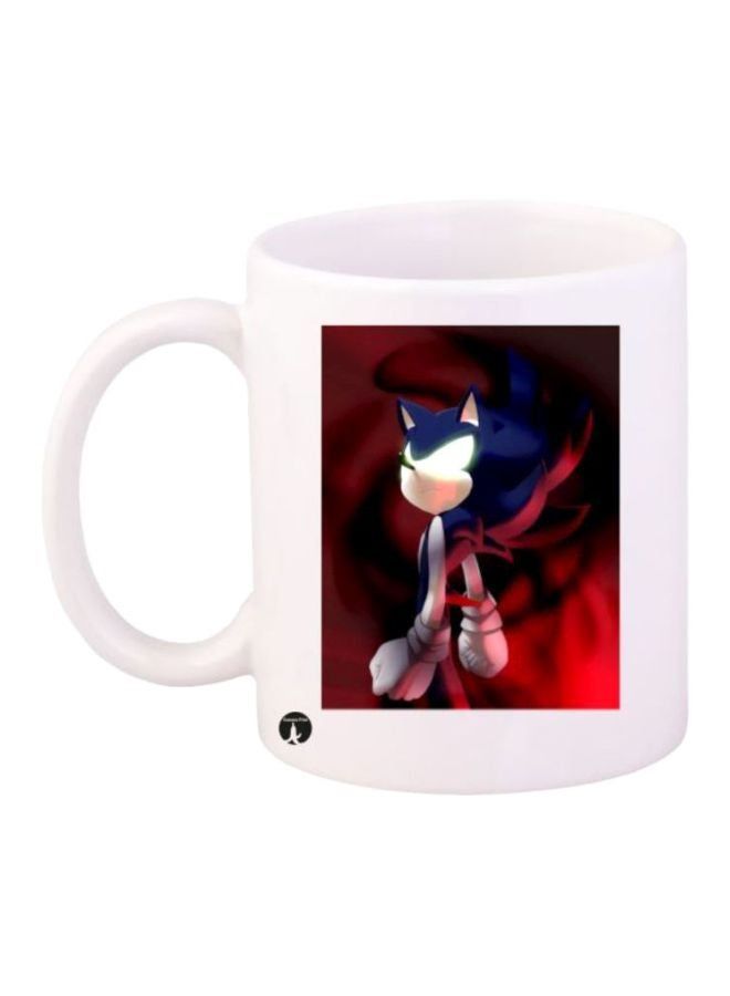 RKN Sonic Hedgehog Printed Coffee Mug White/Red/Blue - Image 1