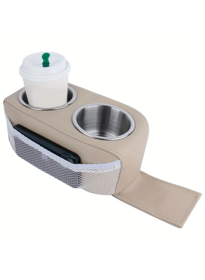 Blue Stainless Steel Pontoon Cup Holder For Boat Seat Car RV Sofa Double Beverage Mobile Phone Holder - Image 2