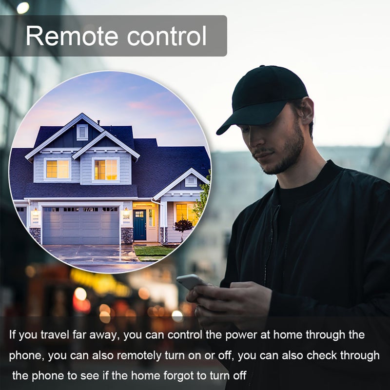 Intelligent Circuit Breaker: Black, Built-in Real-time Measurement, Comprehensive Protections - Wireless Remote Control, DIN Rail Circuit Breaker for Home, Office, Hotel, Apartment Use - Image 3