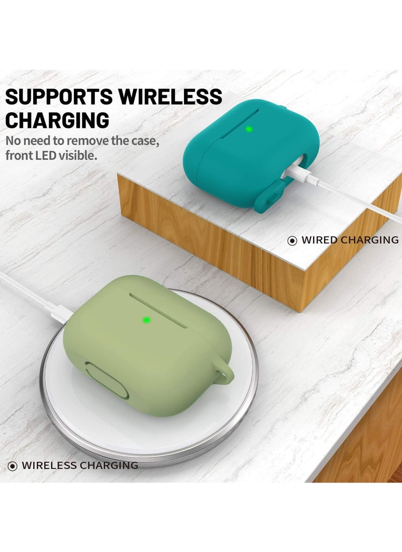 wexon - Protective Shockproof Silicone Case Cover for Apple AirPods pro (1/2 Generation)  Army Green - Image 1