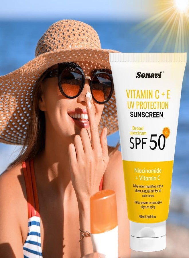Sonavi Sunscreen SPF 50, For All Skin Types, No White Cast, Non - Greasy Finish, UV Protection, Broad Spectrum, For Men & Women, 60ml (Pack - 3) - Image 5
