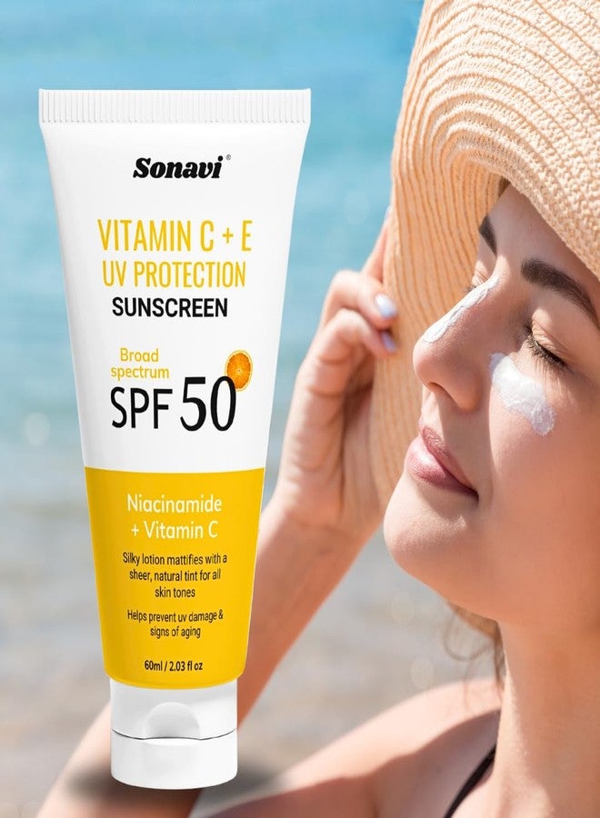 Sonavi Sunscreen SPF 50, For All Skin Types, No White Cast, Non - Greasy Finish, UV Protection, Broad Spectrum, For Men & Women, 60ml (Pack - 3) - Image 4