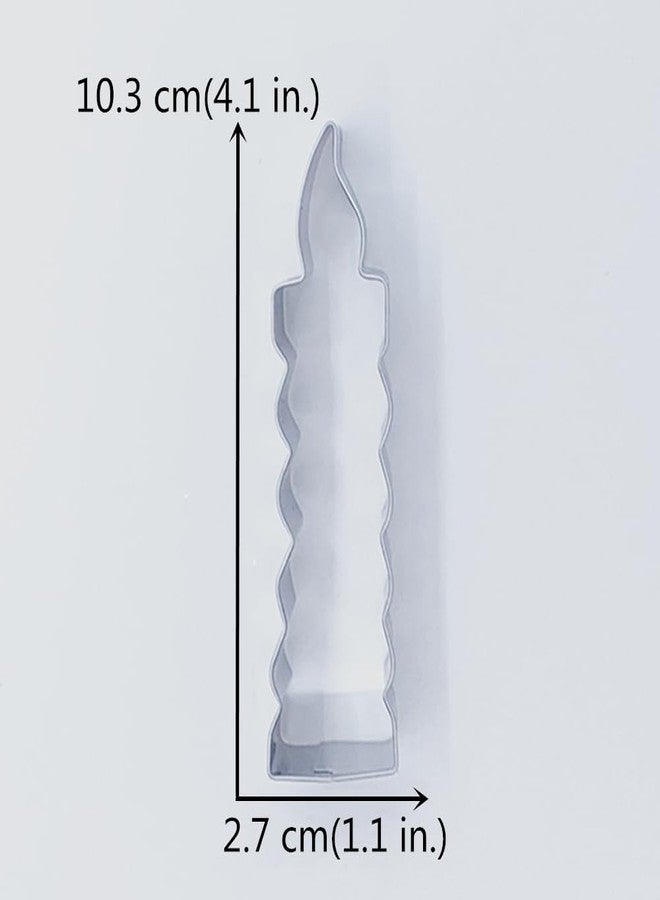 LILIAO Candle Cookie Cutter, 1.1" Wide x 4.1" Tall x 1" Deep, Stainless Steel - Image 4