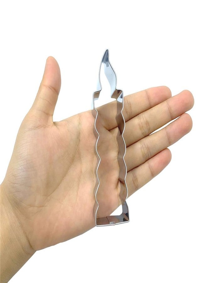 LILIAO Candle Cookie Cutter, 1.1" Wide x 4.1" Tall x 1" Deep, Stainless Steel - Image 3
