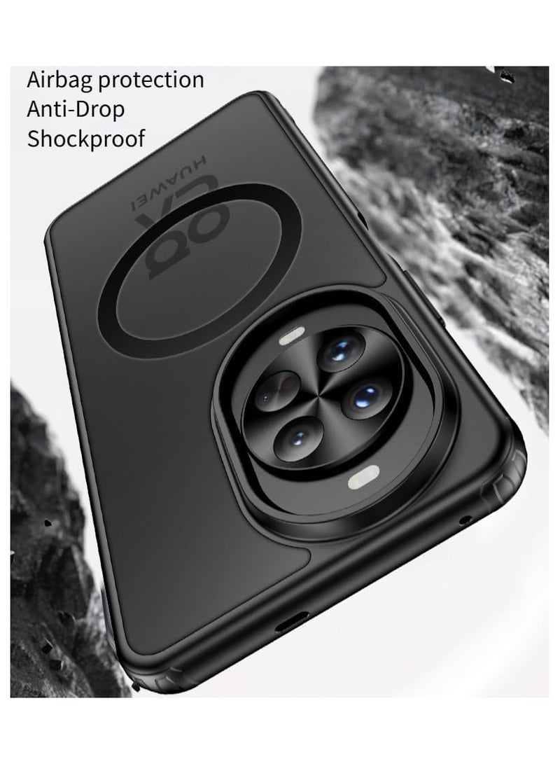Magnetic Case Compatible with Huawei Nova 14 Ultra, Matte Frosted and Crystal Clear Cases Airbag Drop Shock Cover Soft Side Hard Back Case - Image 4