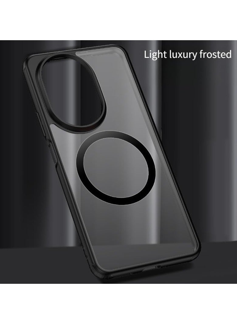 Magnetic Case Compatible with Huawei Nova 14 Ultra, Matte Frosted and Crystal Clear Cases Airbag Drop Shock Cover Soft Side Hard Back Case - Image 2