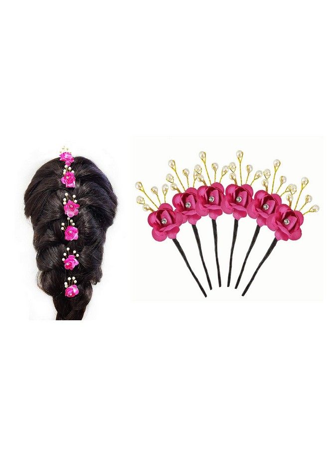 Ekan Set Of 6 Juda Bun Hair Pins Wedding Hair Accessories For Women 10 Grams Pack Of 1 - Image 1