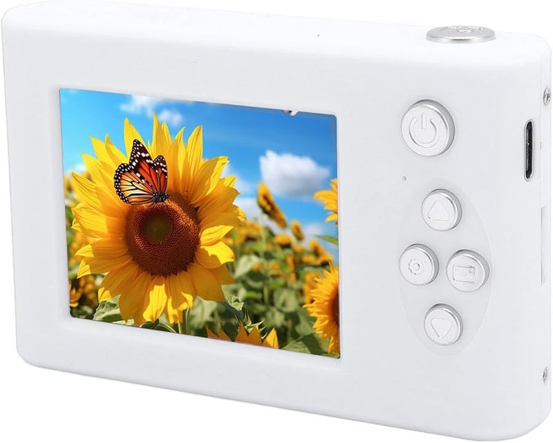 FILFEEL 48MP Retro Digital Camera 8X Zoom Anti Shake Auto Focus 2.4 Inch Screen White - Image 1