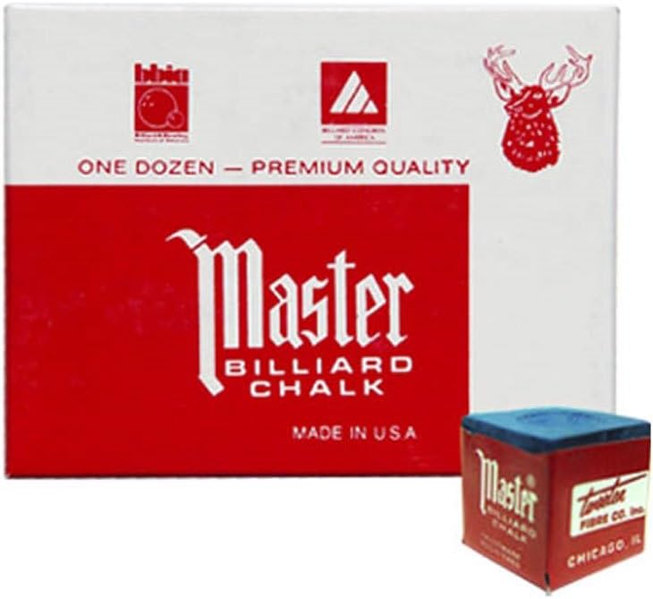 Billiard Cue Chalk; 12 Pieces Per Box (BLUE)