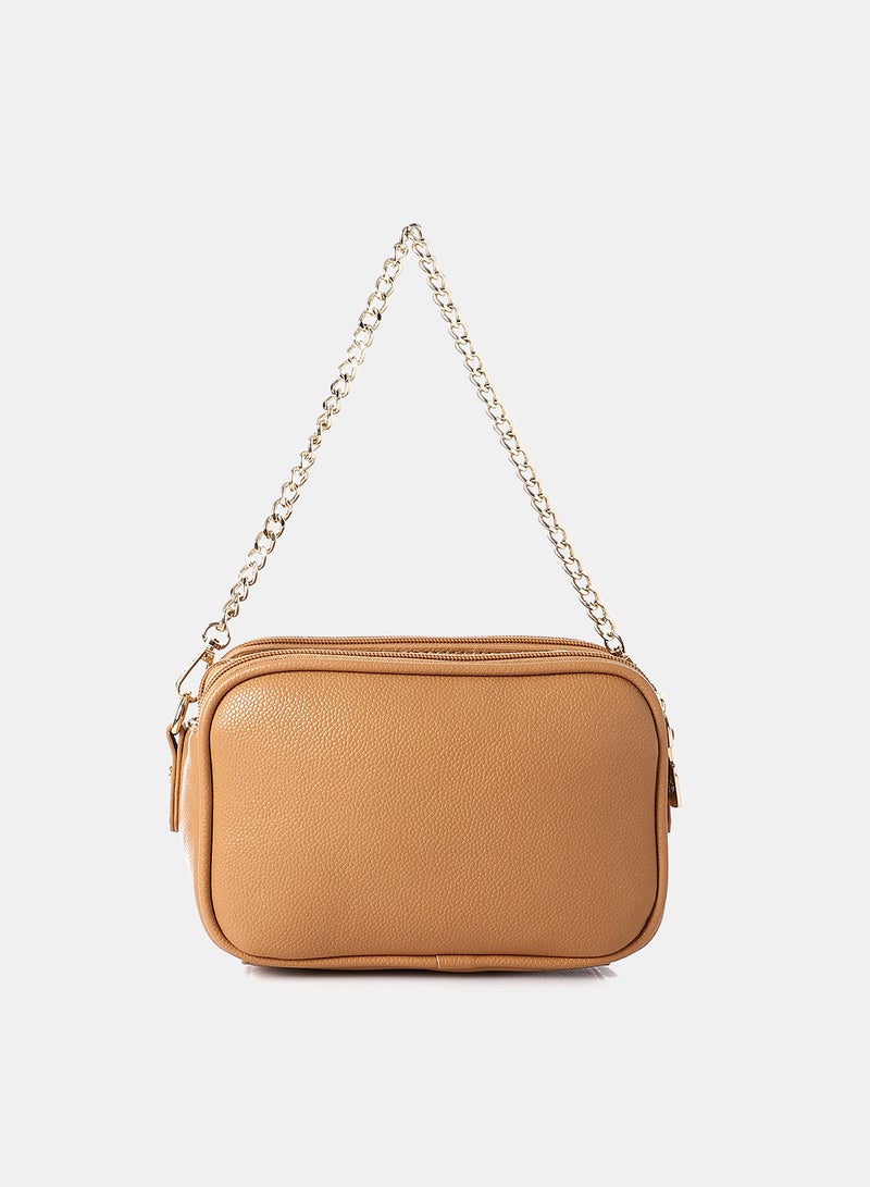 Dejavu Women's Crossbody Bag-LID-DJTX-020-Camel - Image 3