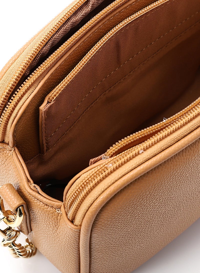 Dejavu Women's Crossbody Bag-LID-DJTX-020-Camel - Image 5