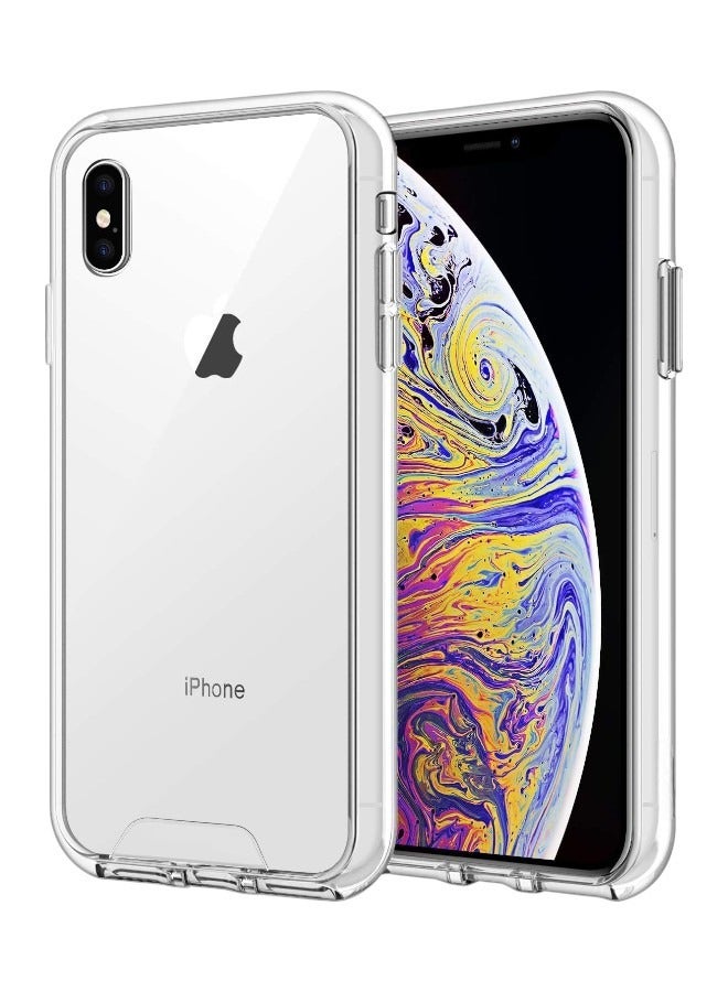 Space Clear Case for iPhone X/XS - Drop Protection, Scratch Resistant, Anti-Yellowing with Dual Layer Protection, Slim and Clear Design - Image 1