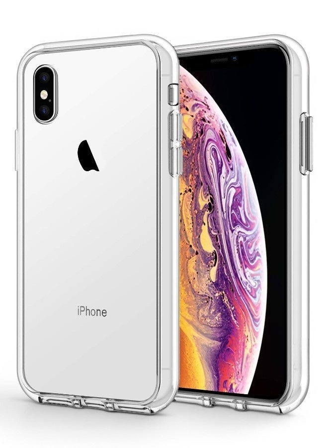 Clear Case for iPhone X/XS - Drop Protection, Scratch Resistant, Anti-Yellowing with Dual Layer Protection, Slim and Clear Design - Image 1