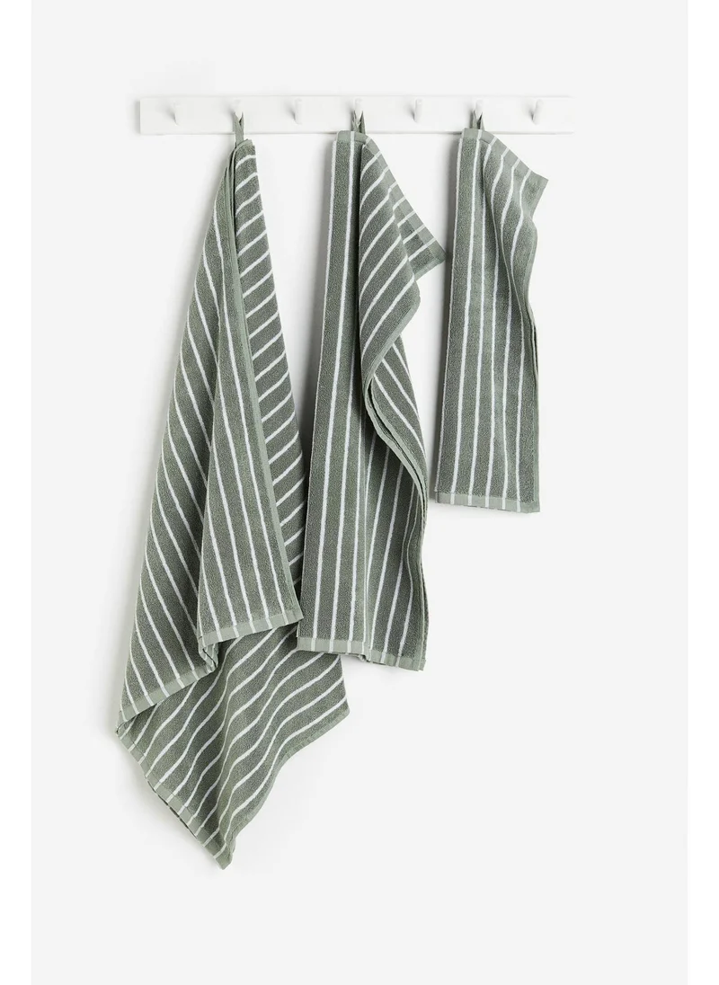 اتش اند ام Striped hand towel