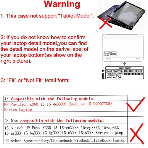Alapmk Protective Case for HP Pavilion x360 15 15-dqXXXX 15-DQ0077NR 15.6"/OMEN Gaming 15-ekXXXX 15-enXXXX 15-ek0023dx & case for Dell Precision 15 7550[Not fit Pavilion X360 15-crXXXX],Galaxy - Image 3