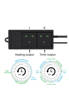 Excefore Digital Dimming Thermostat, Reptile Thermostat Controlled Outlet, PID Thermostat Plug, for Heat Lamp Terrarium, Aquarium with Waterproof Sensor Probe  - Image 5