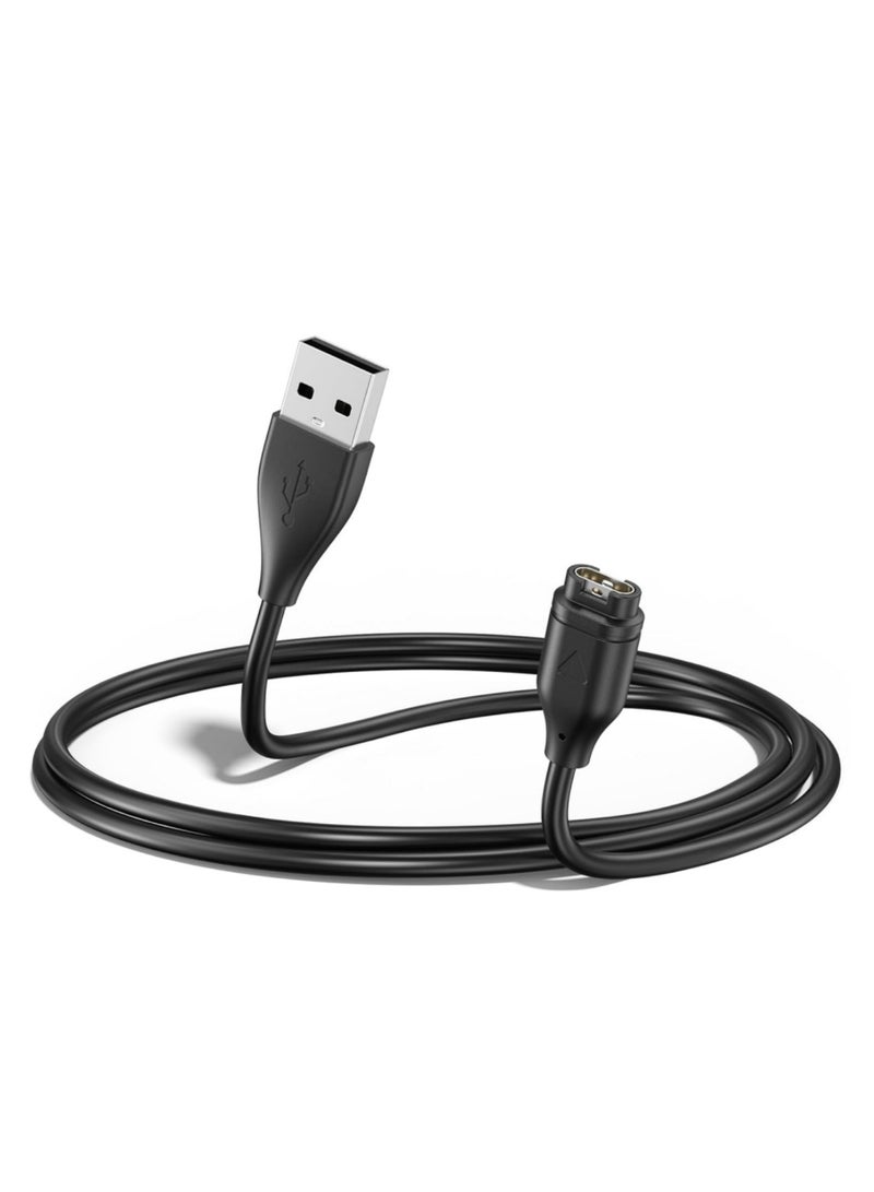 أداندو شاحن USB لساعات Garmin Forerunner 245/55/265/945، وFenix ​​7 7S 7X 6s 6 6X، وكابل شحن سريع لساعات Garmin Approach S40/Instinct Tactical، بطول 100 سم (أسود) - Image 1