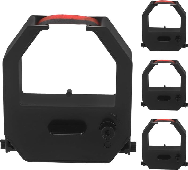 4PCS Time Clock Printer Ribbon Replacement - Clear Printing Supply Ribbon for Employee Attendance Recorder Machines and Office Work Efficiency Management - Image 1