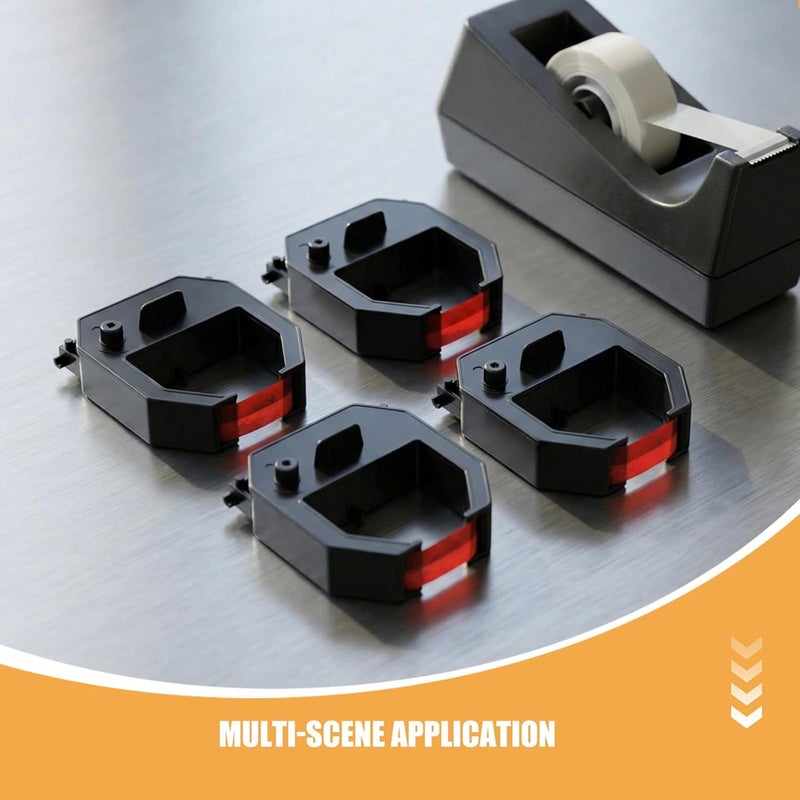4PCS Time Clock Printer Ribbon Replacement - Clear Printing Supply Ribbon for Employee Attendance Recorder Machines and Office Work Efficiency Management - Image 3