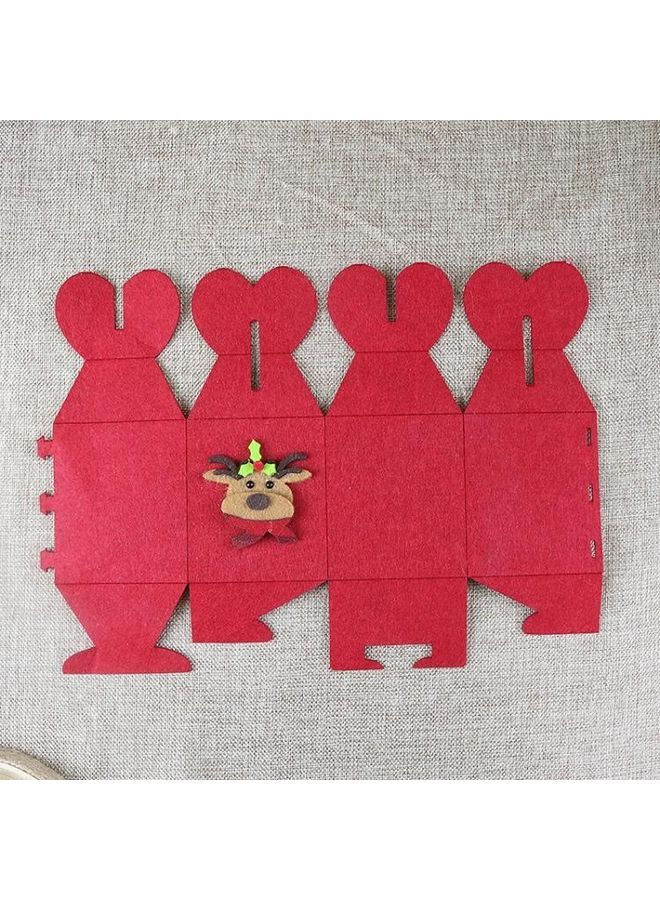 NIBEMINENT Decoration Foldable Apple Gift Packaging Bag Red - Image 4