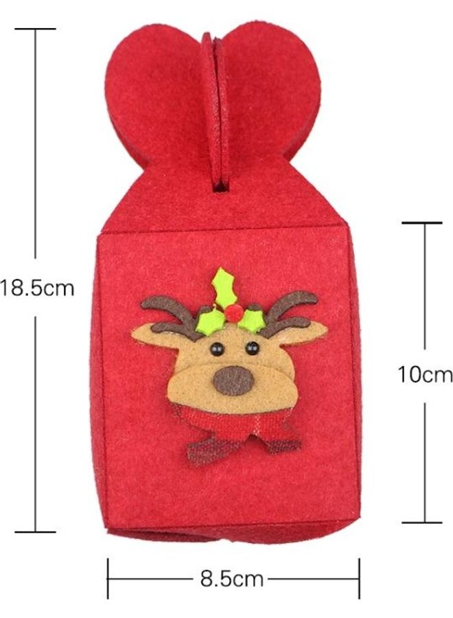 NIBEMINENT Decoration Foldable Apple Gift Packaging Bag Red - Image 3