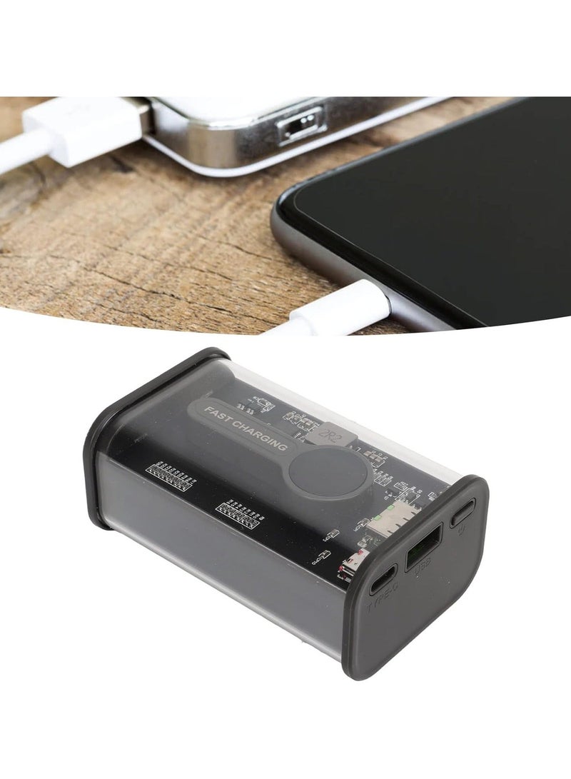 Raxoom PowerStation Power Bank with Transparent Shell, 22.5W Quick Charging, LED Battery Indicator Portable Charger for Smartphones - Image 1