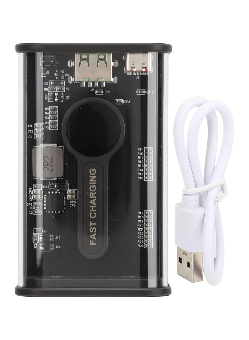 Raxoom PowerStation Power Bank with Transparent Shell, 22.5W Quick Charging, LED Battery Indicator Portable Charger for Smartphones - Image 3