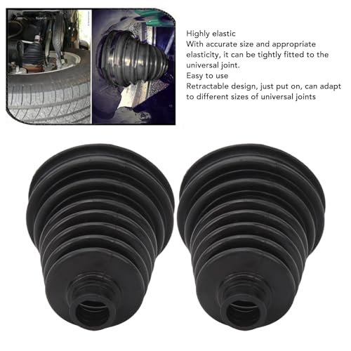 KIMISS 2pcs CV Joint Boot Kit, KIMISS Small Shaft Universal CV Boot Silicone Constant Velocity Joint Boot Set Highly Flexible CV Boots Kit for Cars - Image 3