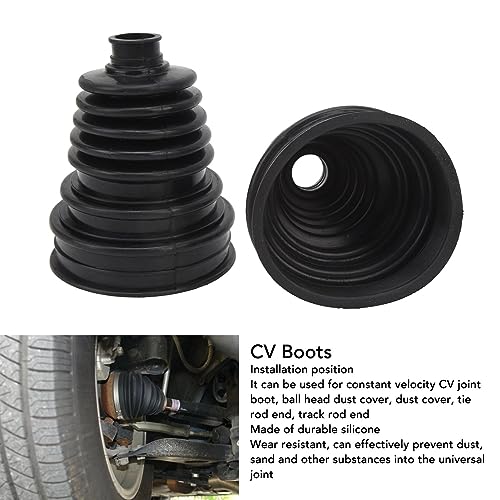 KIMISS 2pcs CV Joint Boot Kit, KIMISS Small Shaft Universal CV Boot Silicone Constant Velocity Joint Boot Set Highly Flexible CV Boots Kit for Cars - Image 2