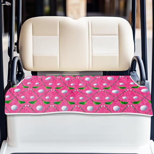 ORIGACH Golf Balls Golf Clubs Golf Cart Seat Covers Comfortable Cooling Golf Cart Blanket Towel 100 Microfiber Fits EZGO Club Car and More 2Seat Golf Carts 51x31inch - Image 1