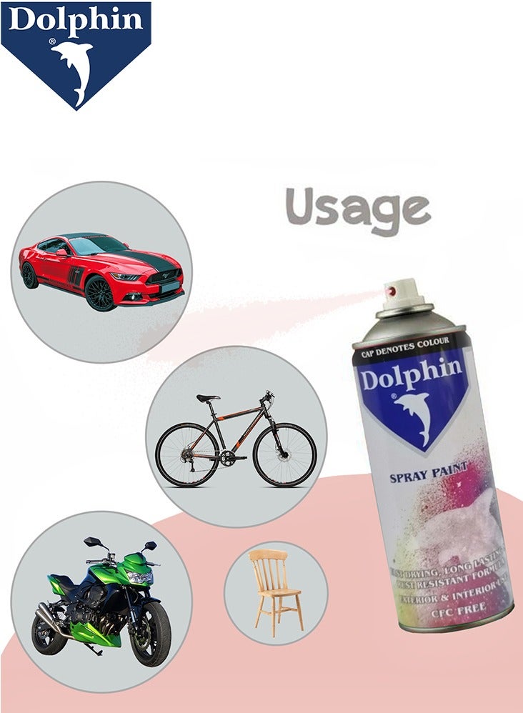 Dolphin Rust Resistant Spray Paint Light Pink 280g - Image 2