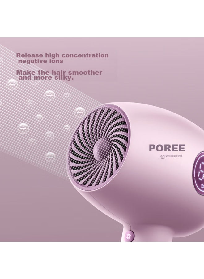 Flyco Hair Dryer For Home Use, Negative Ion High-power Hair-friendly Portable Quick-drying Hair Dryer, Smart Led Display Ph1638, Gift For Girlfriend - Image 3