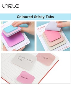 Unique Colored Sticky Notes, 4 Pcs Multi-Layer Round Corner Memo Pad, Marker Stickers Page Flags, Self-Stick Note Pads Bookmark, Index Tabs, Gifts Tab, for Students Teachers, Home, Office Use，360 Sheets  - Image 4