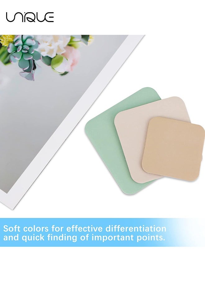 Unique - Colored Sticky Notes, 4 Pcs Multi-Layer Round Corner Memo Pad, Marker Stickers Page Flags, Self-Stick Note Pads Bookmark, Index Tabs, Gifts Tab, for Students Teachers, Home, Office Use，360 Sheets - Image 1