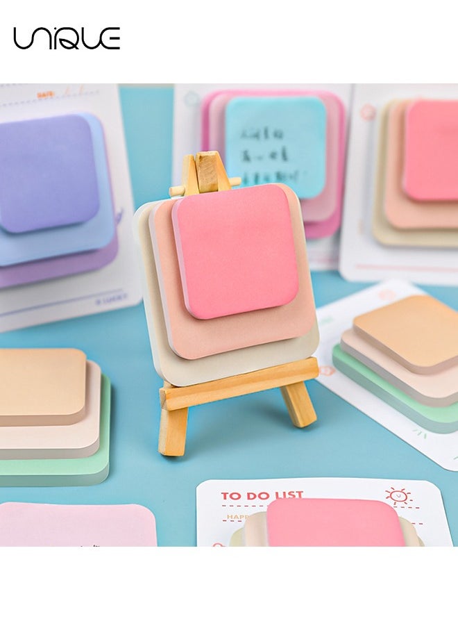 Unique - Colored Sticky Notes, 4 Pcs Multi-Layer Round Corner Memo Pad, Marker Stickers Page Flags, Self-Stick Note Pads Bookmark, Index Tabs, Gifts Tab, for Students Teachers, Home, Office Use，360 Sheets - Image 1