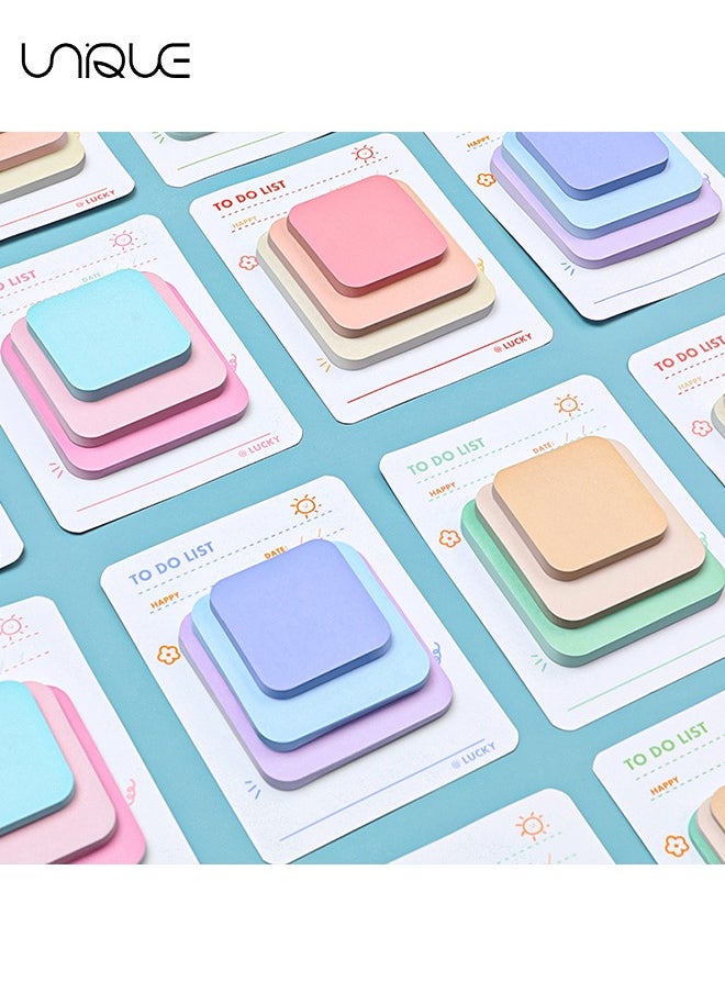 Unique - Colored Sticky Notes, 4 Pcs Multi-Layer Round Corner Memo Pad, Marker Stickers Page Flags, Self-Stick Note Pads Bookmark, Index Tabs, Gifts Tab, for Students Teachers, Home, Office Use，360 Sheets - Image 1