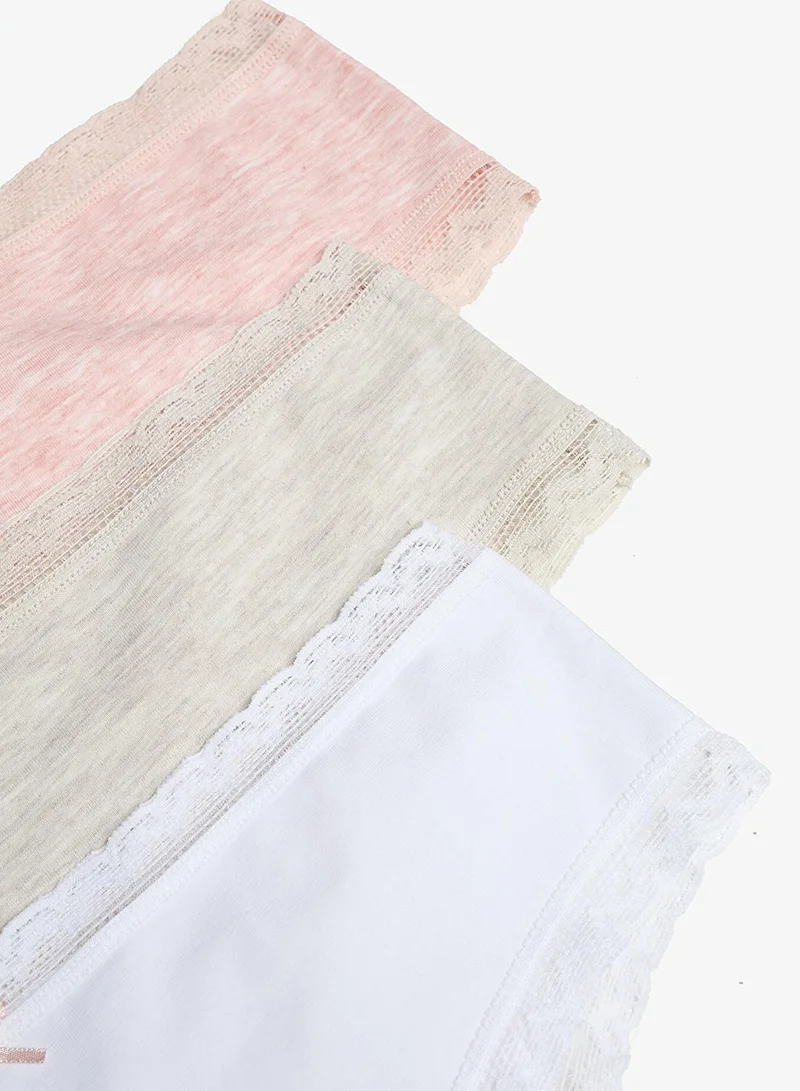 Penti Multicolour Penti Multicolour Cotton Multicolored Hipster - Pack of 3 Briefs for Women | Best Price UAE