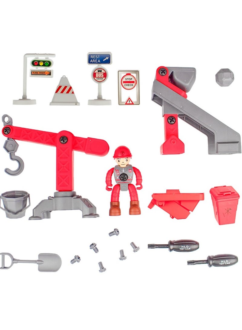 UKR 4 Fire Engine Truck Playset - Large Fire Station Game for Boys | Includes Red Cars, Traffic Signs & Accessories | Perfect Birthday Gift & Present - Image 5