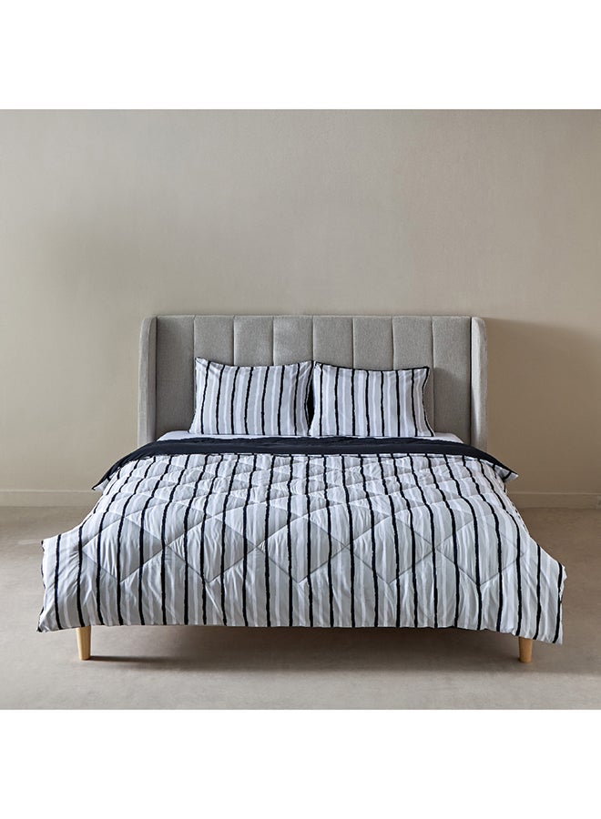 Home Box Madrid Akaa 3-Piece Microfiber King Reversible Comforter Set 220 x 240 cm  - Image 2