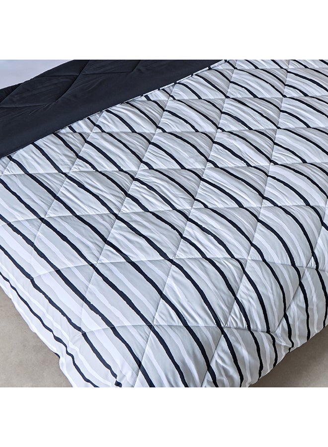Home Box Madrid Akaa 3-Piece Microfiber King Reversible Comforter Set 220 x 240 cm  - Image 4