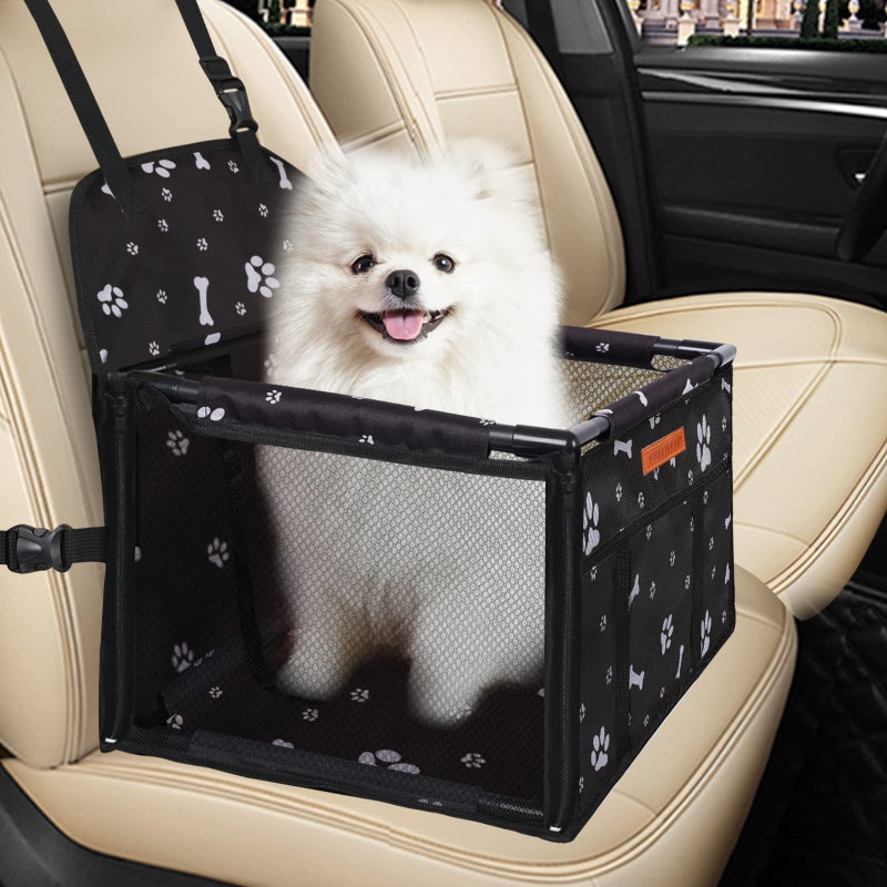 SWIHELP Dog Car Seat Puppy Portable Pet Booster Car Seat with ClipOn Safety Leash and Stable Fram AntiCollapsePerfect for Small Pets - Image 2