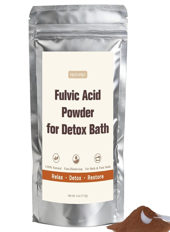 provspro Fulvic Acid Detox Bath Powder 4oz – Natural Mineral Bath Soak for Foot & Body, Vegan Self-Care Spa Gift, No Additives, Gentle on Skin, Fast Dissolving, Includes 5g Scoop, Easy to Use - Image 1