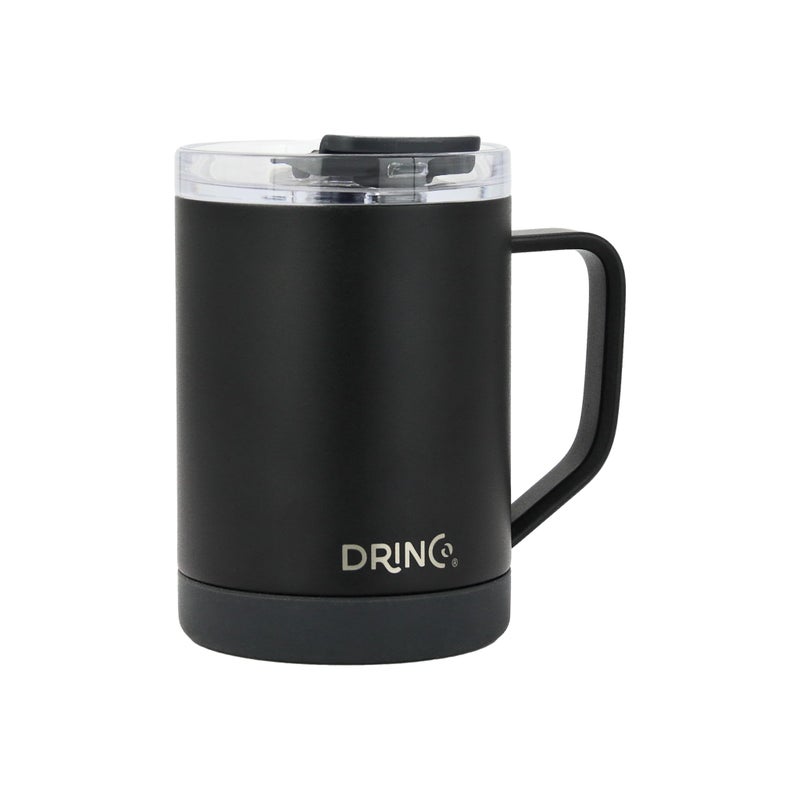 Drinco 16 oz Coffee Mug, Vacuum Insulated Camping Mug with Lid, Double Wall Stainless Steel Travel Mug Insulated Tumblers Coffee Mugs Coffee Cups Tea Cup (16oz Black) - Image 2