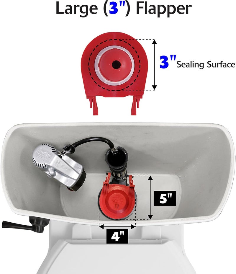 Korky 830MP QuietFILL Platinum Toilet Fill Valve and Premium Large 3Inch FlapperEasy to InstallMade in USA - Image 4