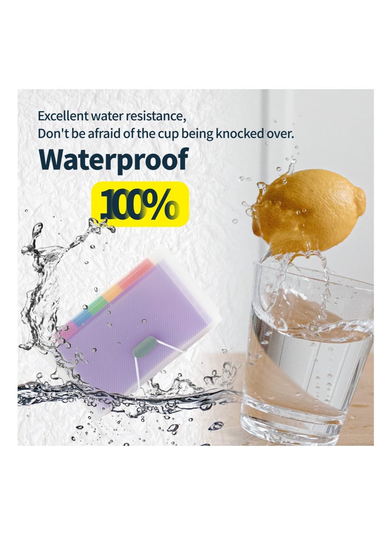 KASTWAVE منظم ملفات أكورديون صغير - عبوتان من 13 جيبًا من مجلدات الملفات القابلة للتوسيع بحجم A6، مجلد ملفات أكورديون محمول باليد مقاوم للماء بنسبة 100% منظم إيصالات بلاستيكي للبطاقات والقسائم والإيصالات والتذكرة - Image 4