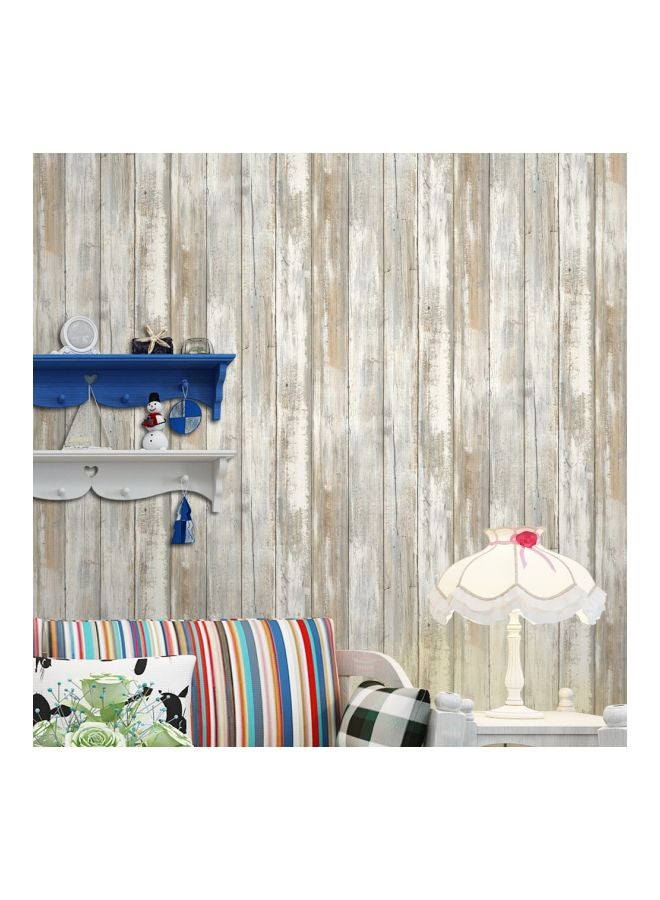 ورق جدران مُقاوم للماء بنمط خشبي مُحبب باللون الرمادي - Image 2