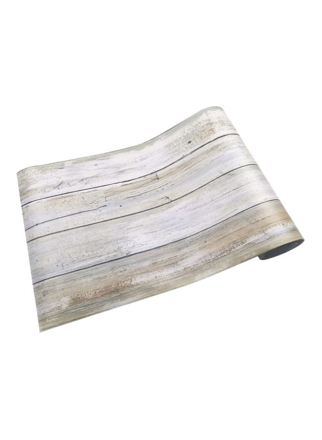 ورق جدران مُقاوم للماء بنمط خشبي مُحبب باللون الرمادي - Image 1