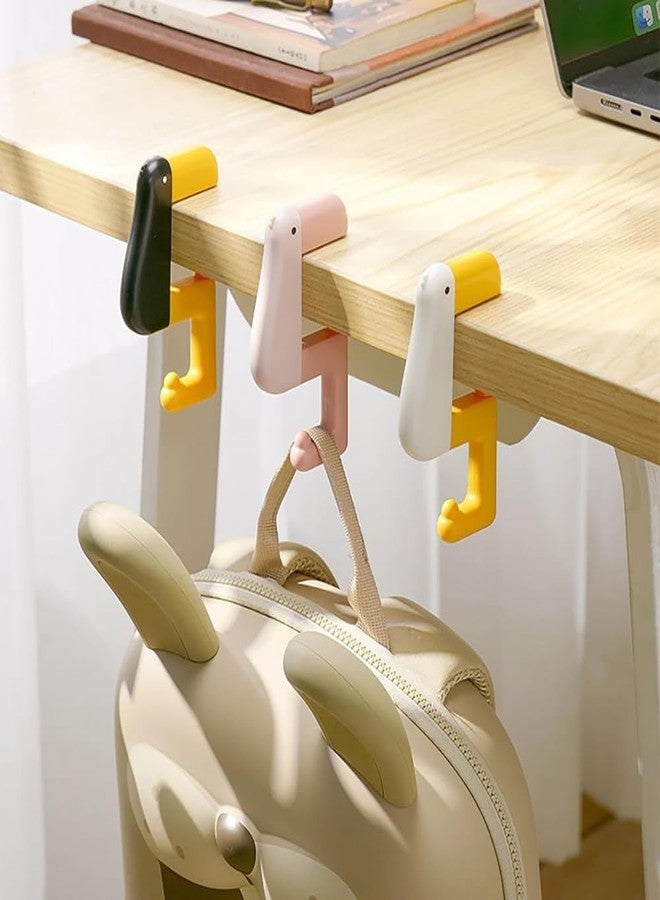 Vajin Adjustable Duck Shaped Table Hook - Folding Non-Slip Desk Hanger for Bags, Purses & Backpacks, Detachable No-Drill Desk Organizer, Cute Portable Hook for School & Office, 1pc - Image 5