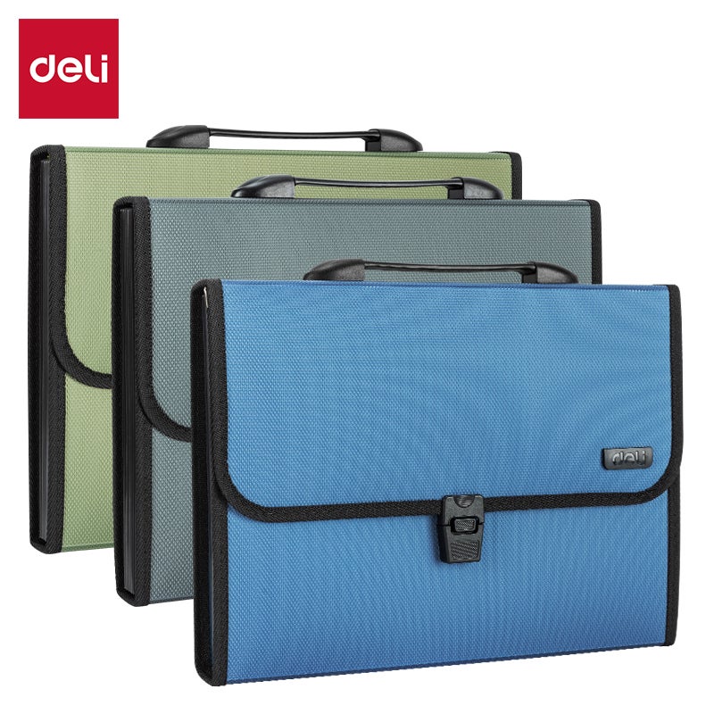 Deli E5556 Expanding File, A4-13grid, Assorted - Image 1